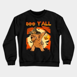 Chow Chow Dabbing Boo Yall Ghost Halloween Crewneck Sweatshirt